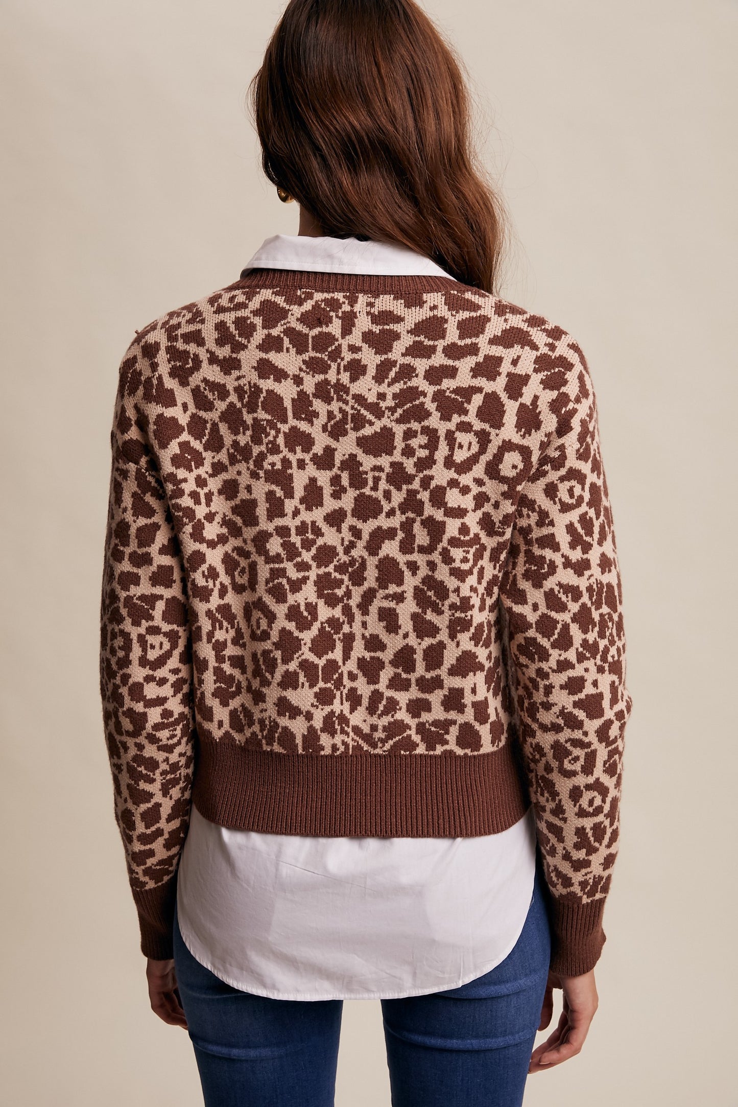 Mylie Leopard Cropped Cardigan