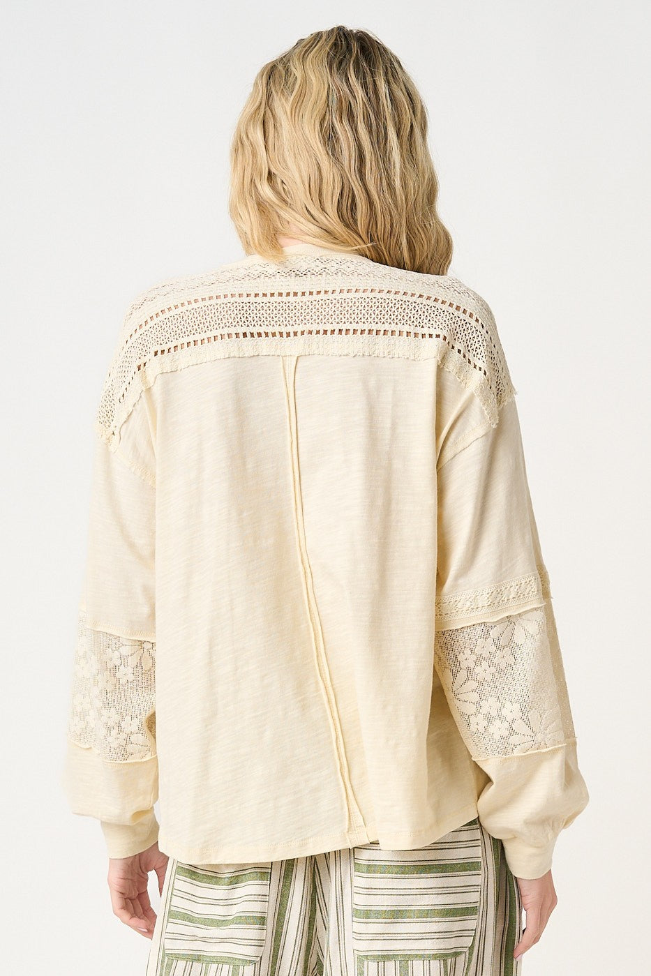 Georgina Mix Media Floral Lace Top