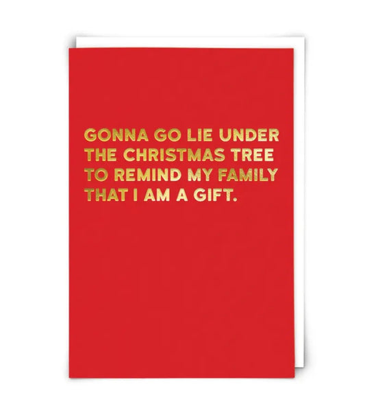 Holiday Lie Under Greeting Card