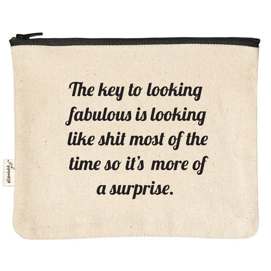 The Key To Looking Fabulous Looking Like Shit Zipper Pouches