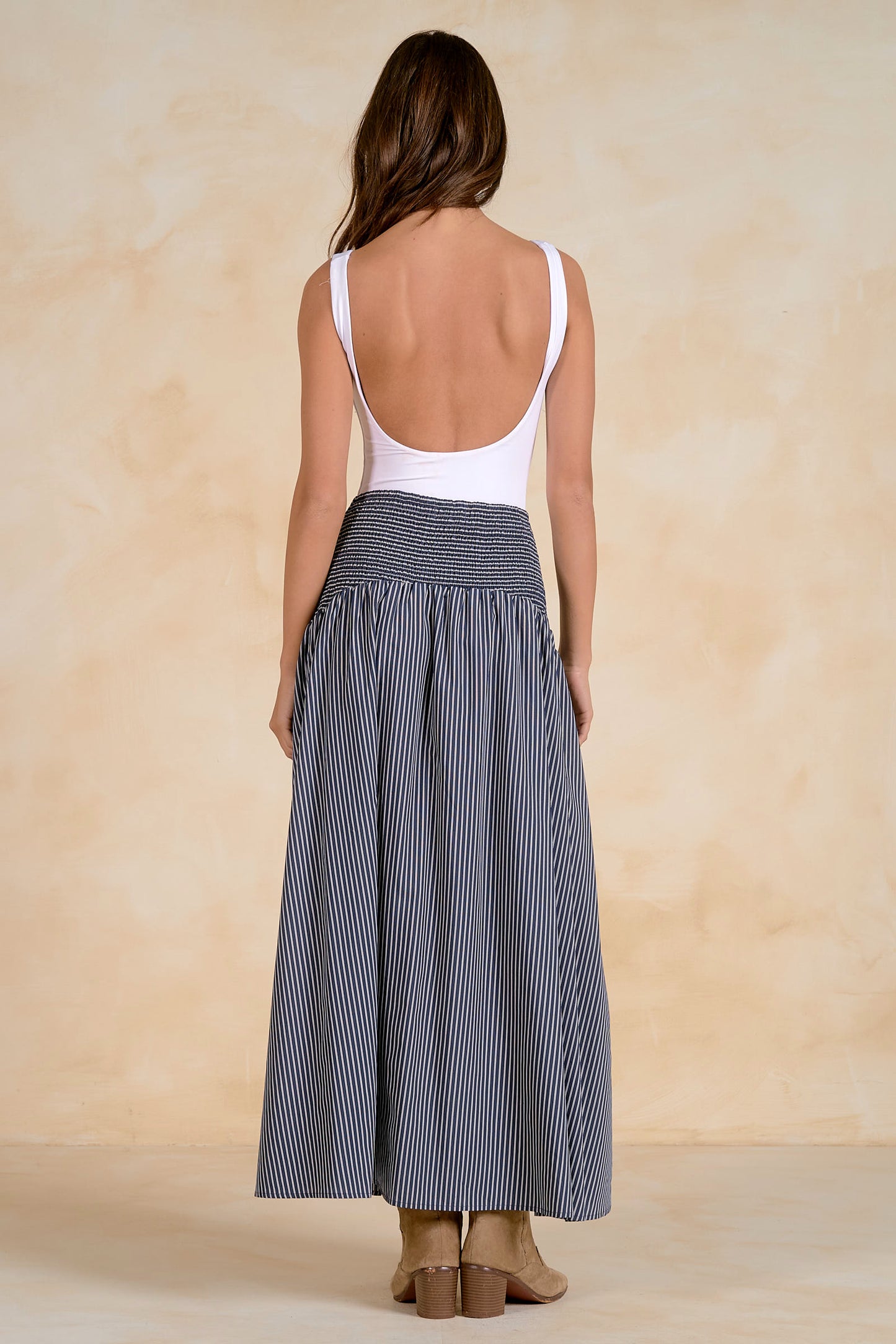 Lydia Blue Stripe Skirt