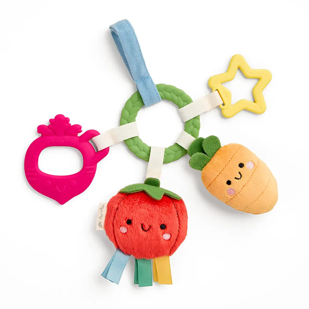 Bitzy Busy Ring™ Teething Activity Toy | Veggie