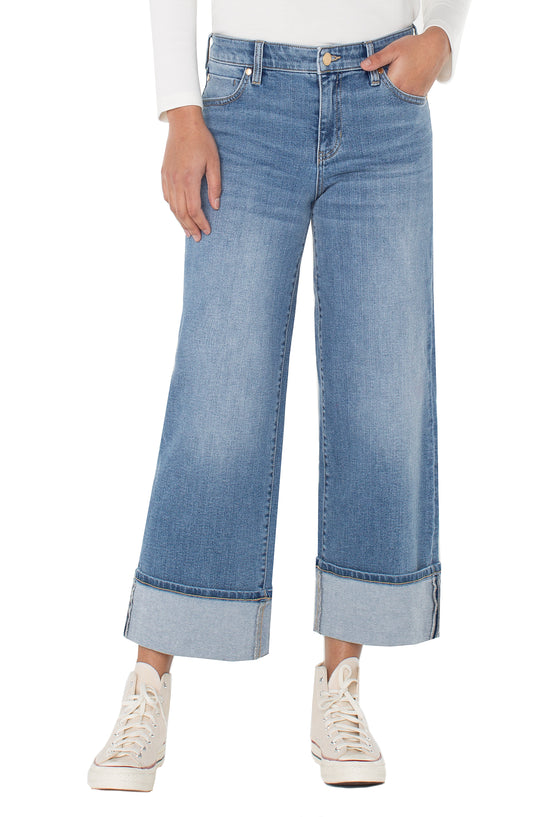 Liverpool Morgan Cuffed Wide Leg | Klamath