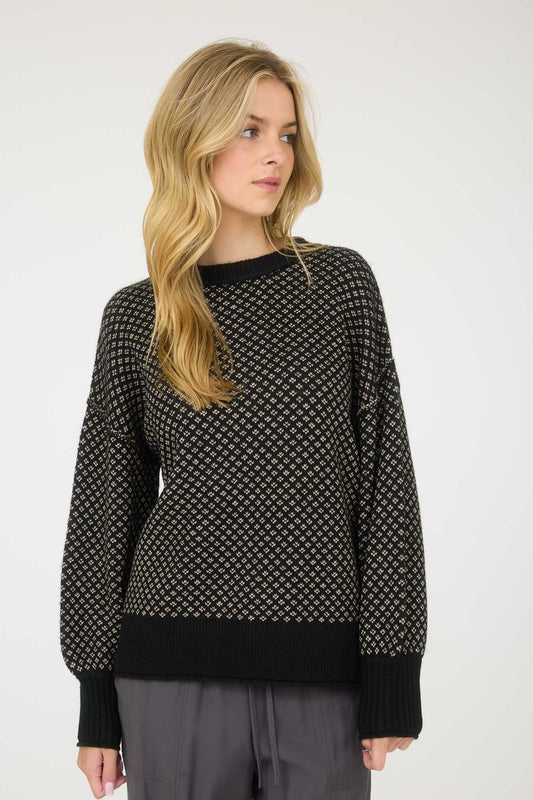 Beverly Jacquard Pattern Sweater