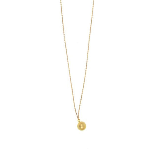 Simple Ball Pendant Necklace | Gold