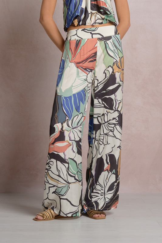 Arya Botanical Wide Leg Pants