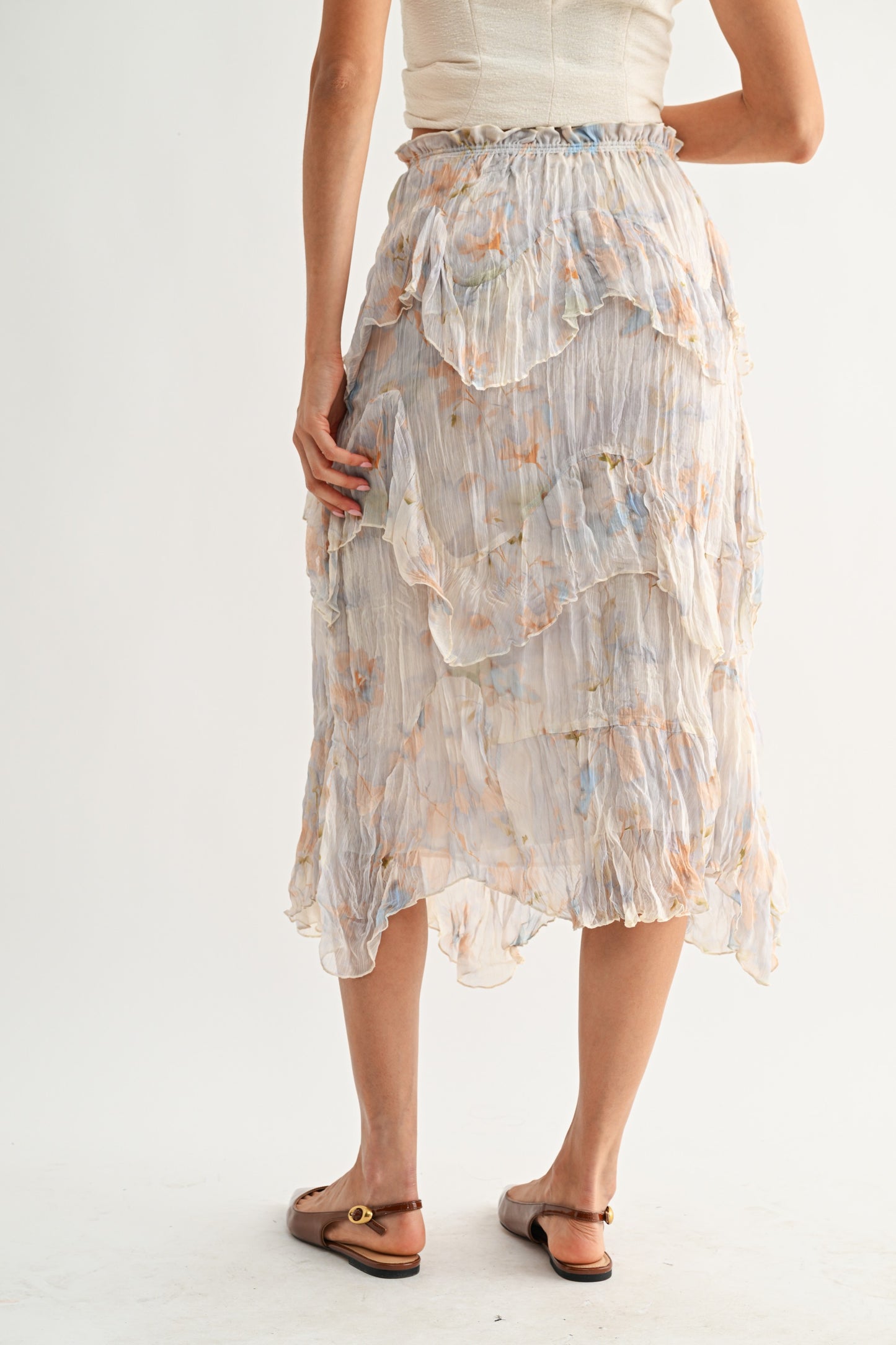 Catalina Watercolor Floral Skirt