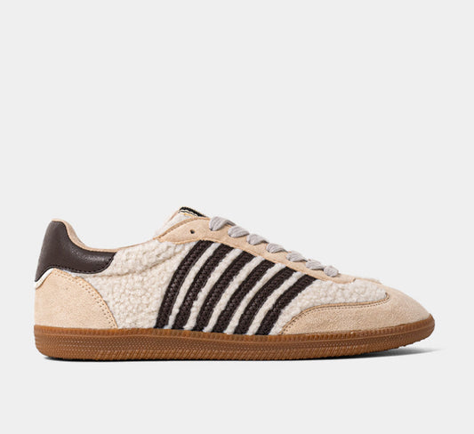 Stevie Sneaker | Beige Shearling 