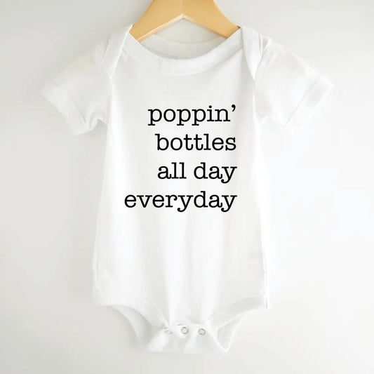 Poppin Bottles All Day Everyday Baby Onesie