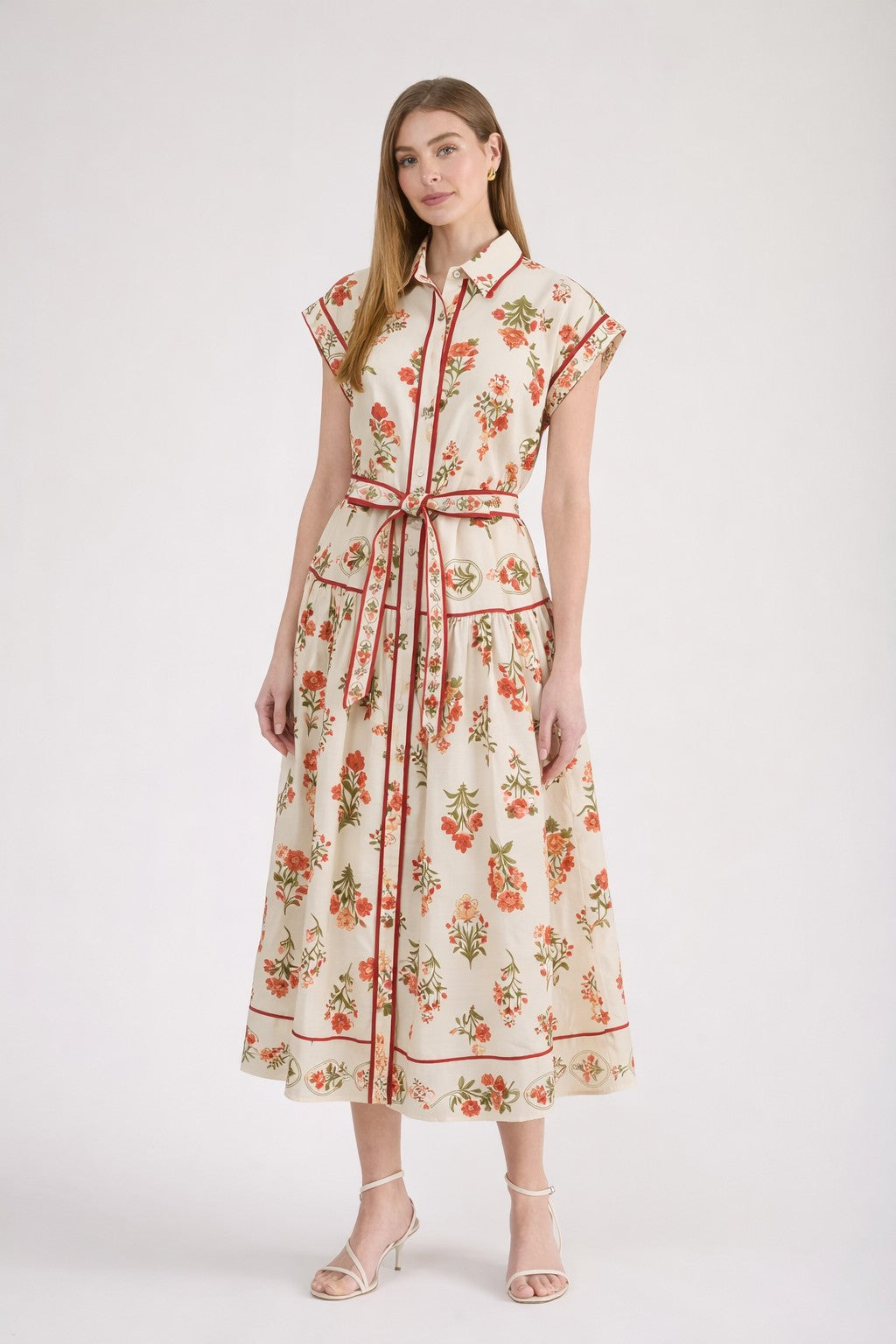 Kelsey Floral Printed Shirt Dress