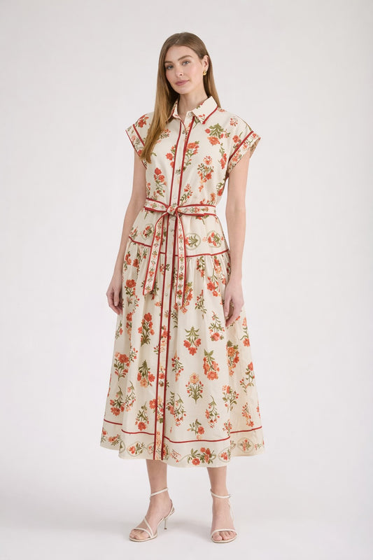 Kelsey Floral Printed Shirt Dress