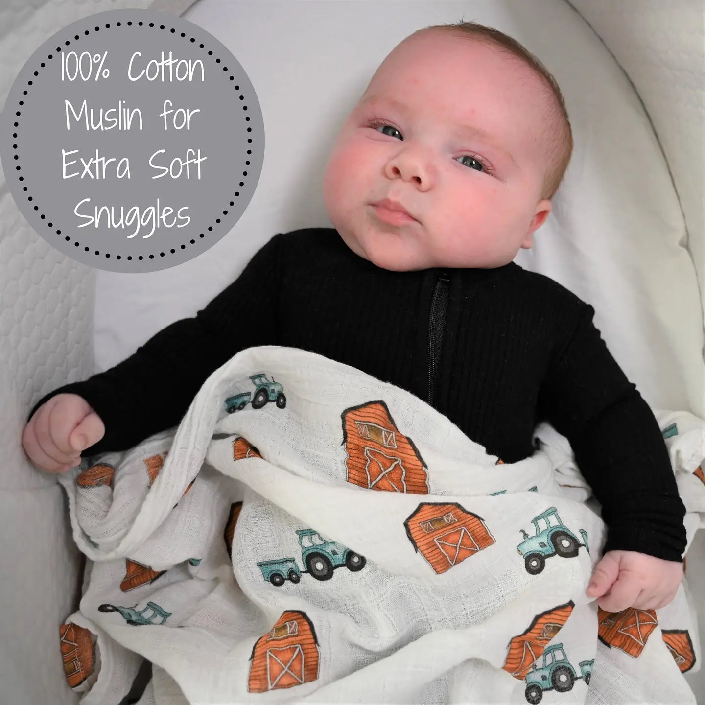 How We Roll Baby Muslin Swaddle Blanket