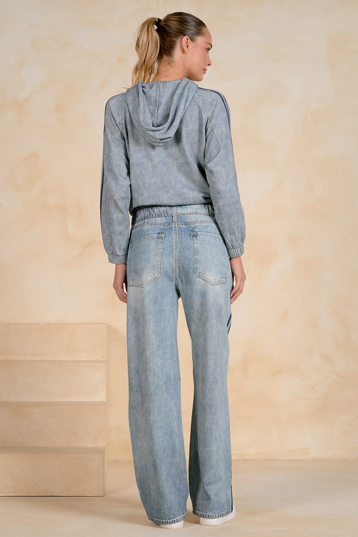 Danielle Soft Denim Track Pants