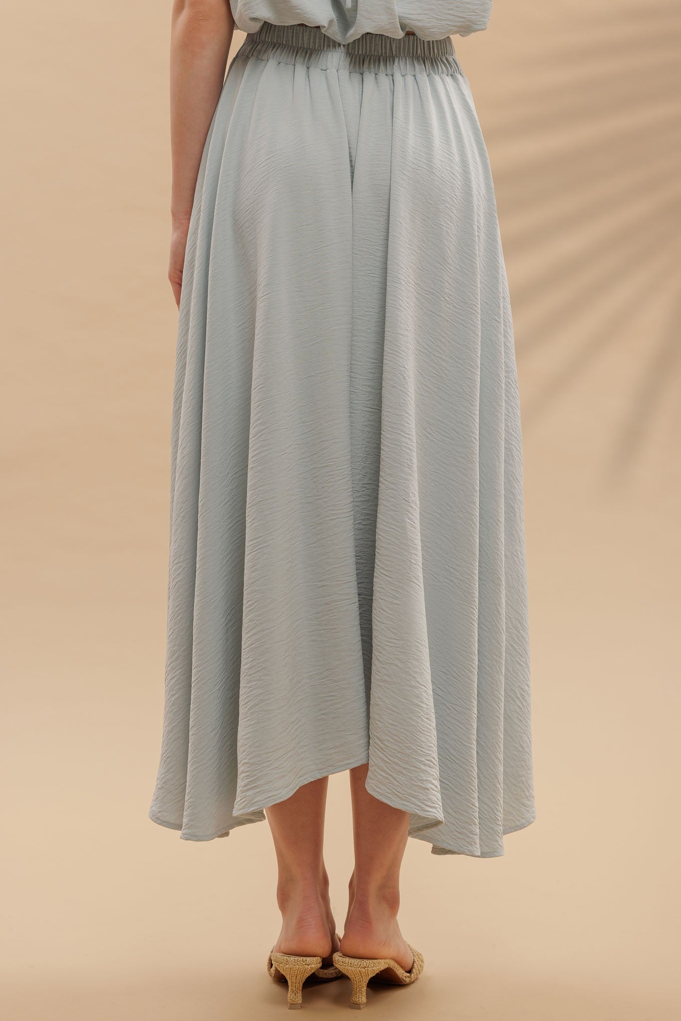 Ally Box Pleated Midi Skirt | Light Blue