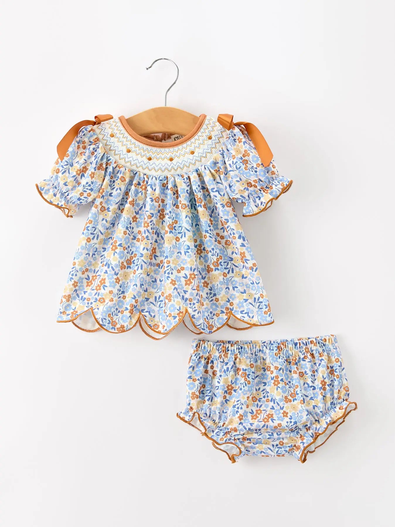 Floral Smocked Bloomer Set
