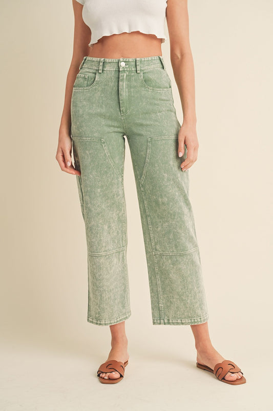 Carla Mineral Washed Straight Leg Pants