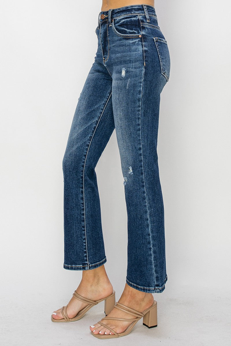 Risen High Rise Ankle Bootcut Jeans