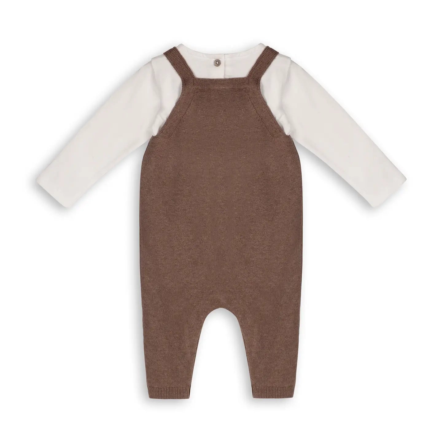 Bear Sweater Knit Baby Overall & Bodysuit Set (Organic Cotton)