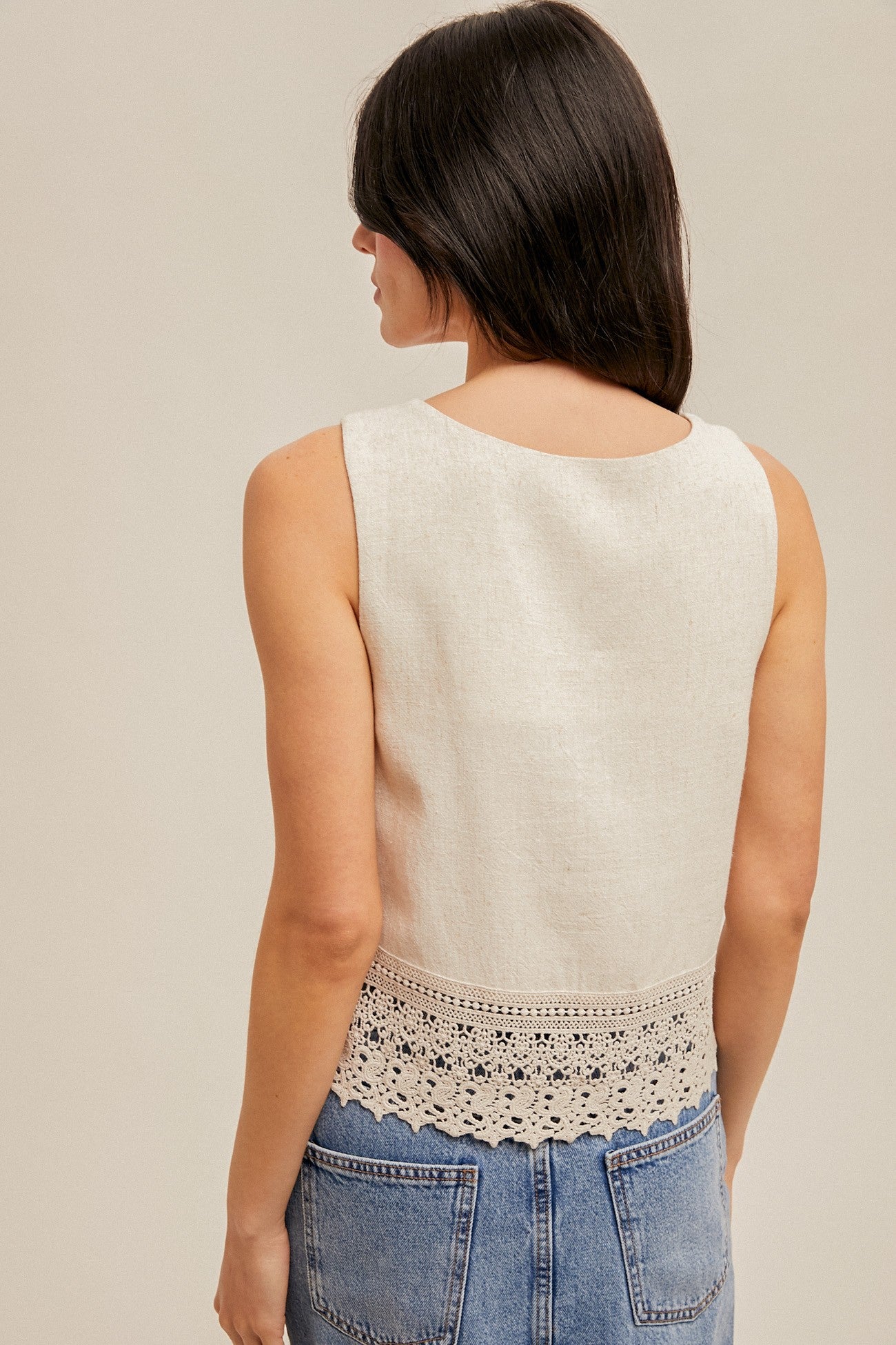Elly Lace Trim Tank Top 