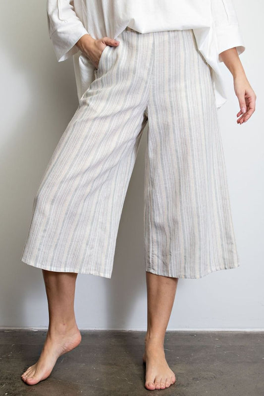 Zara Striped Cropped Pants