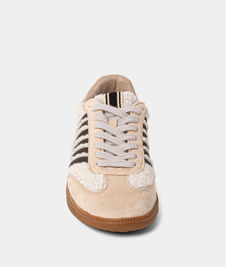 Stevie Sneaker | Beige Shearling 