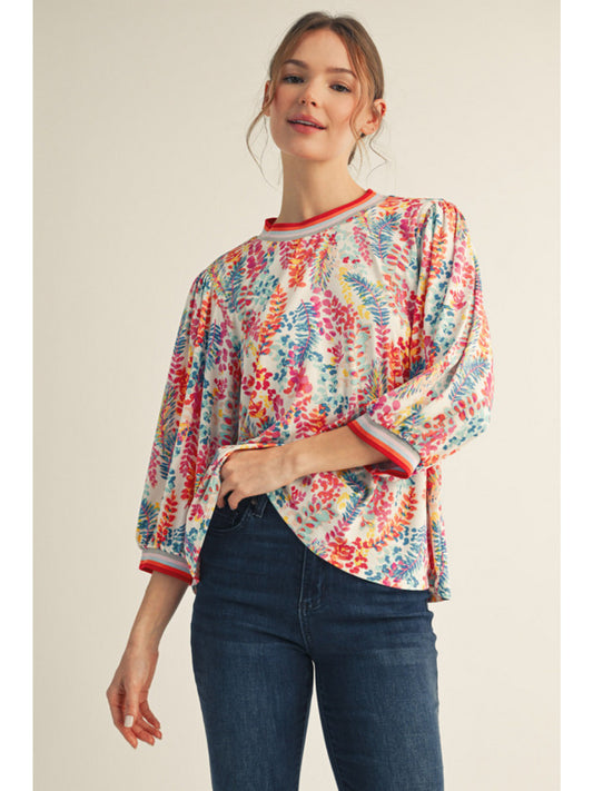 Claudia Printed Top.
