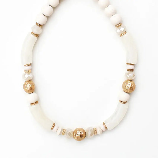Edge White Necklace