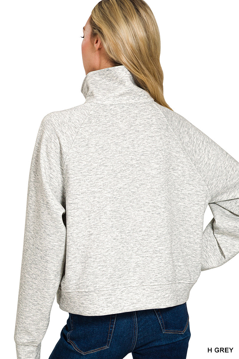 Anne Half Zip Pullover | H. Grey