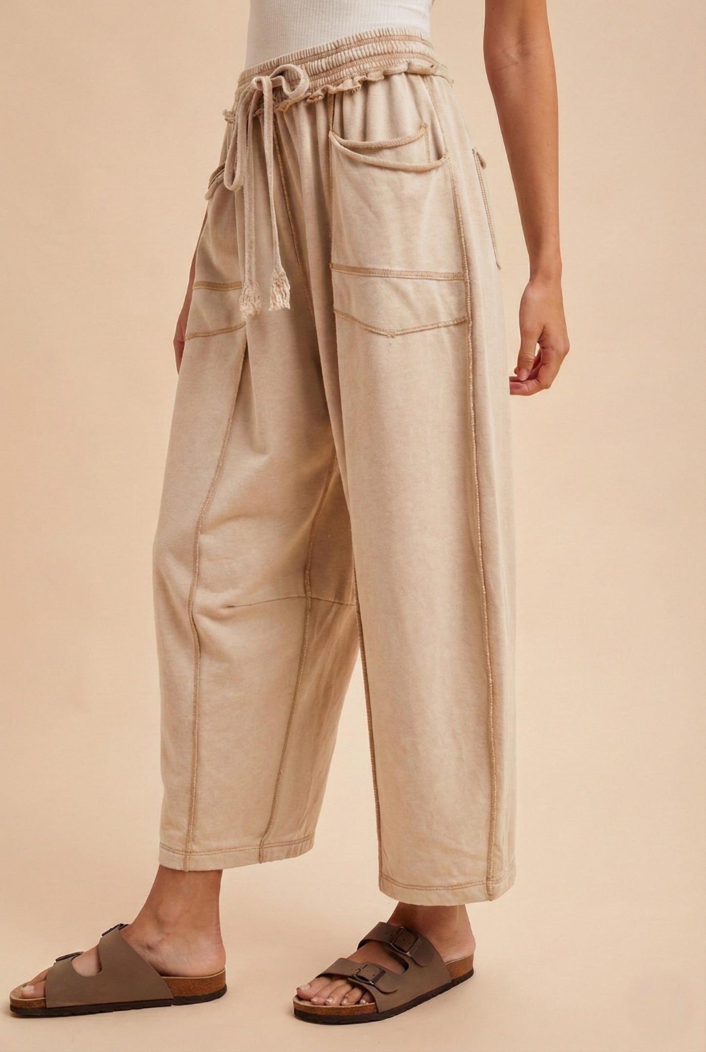 Jaxon Barrel Knit Pants | Oatmeal