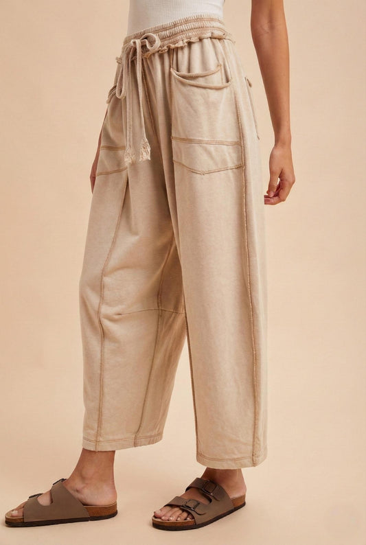 Jaxon Barrel Knit Pants | Oatmeal