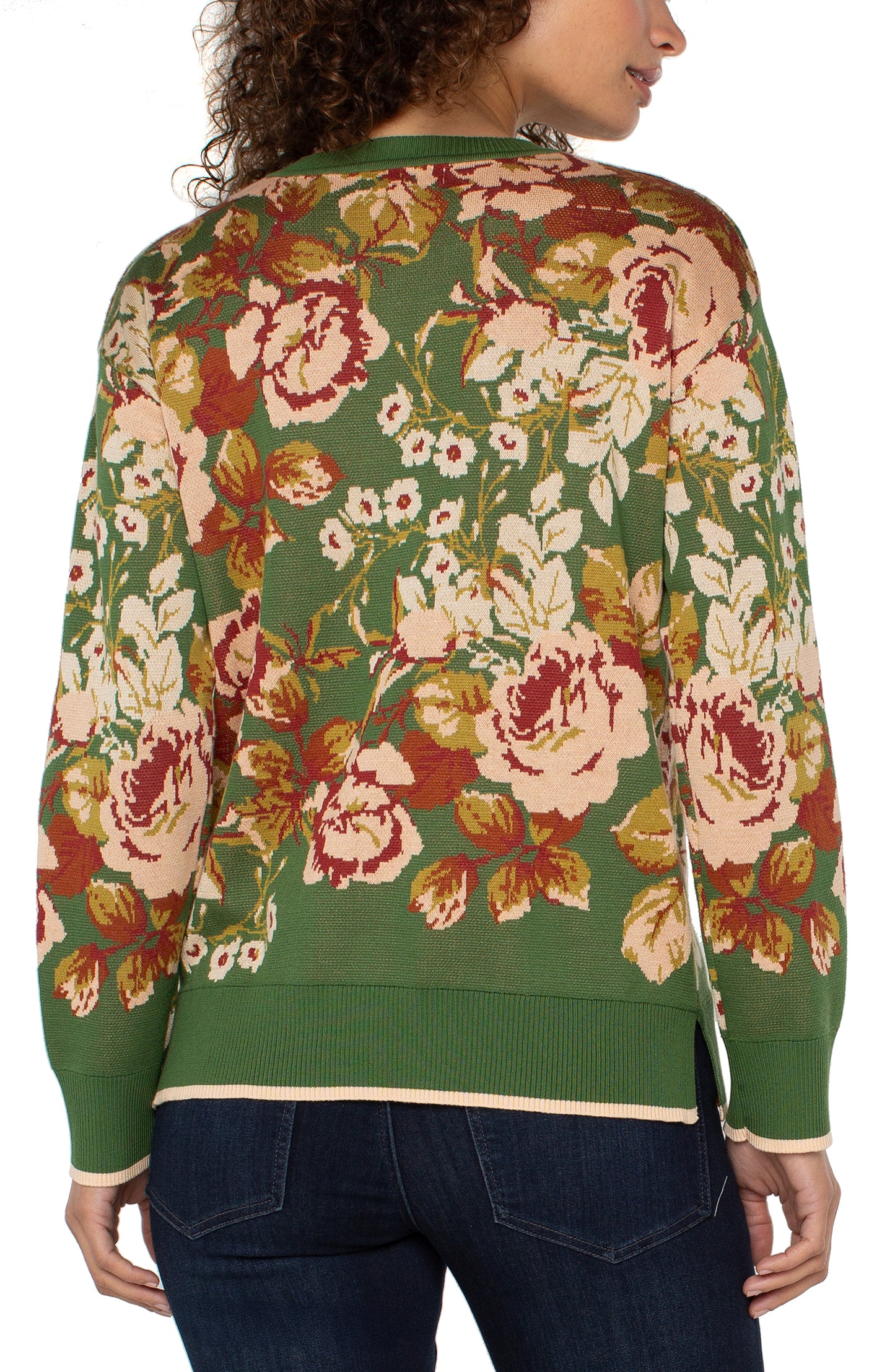 Liverpool Green Multi Floral Sweater