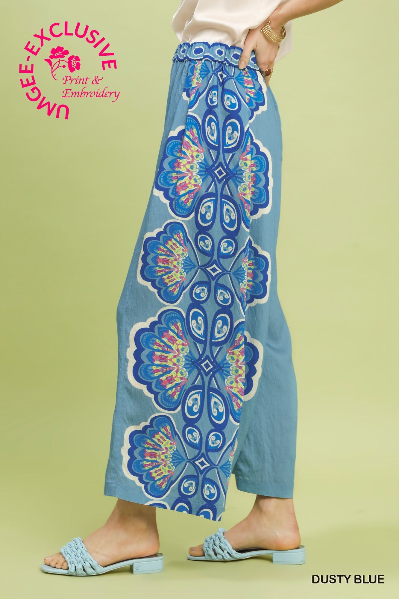 Carrie Printed Wide Leg Palazoo Pants