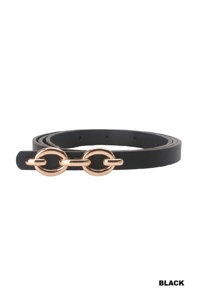 Double Chain Buckle Belt (Multiple Colors)