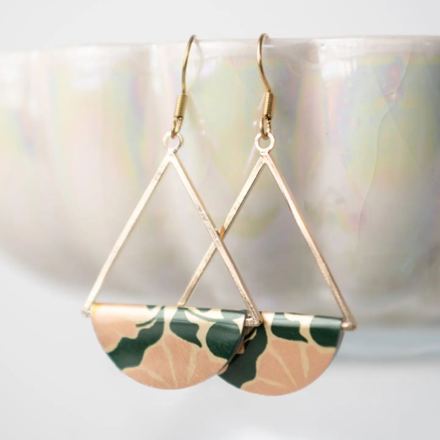 Flower Power Dangle Earrings - Gold