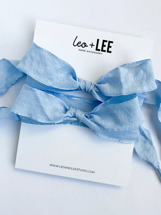 Silky Sneaker Lace Set | Blue