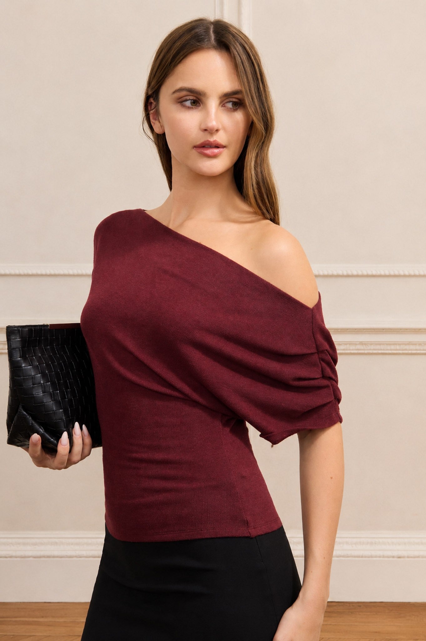 Aurora One Shoulder Ruched Top