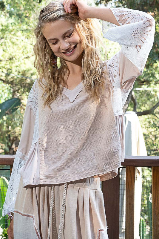 Evelynn Lace Detail Top