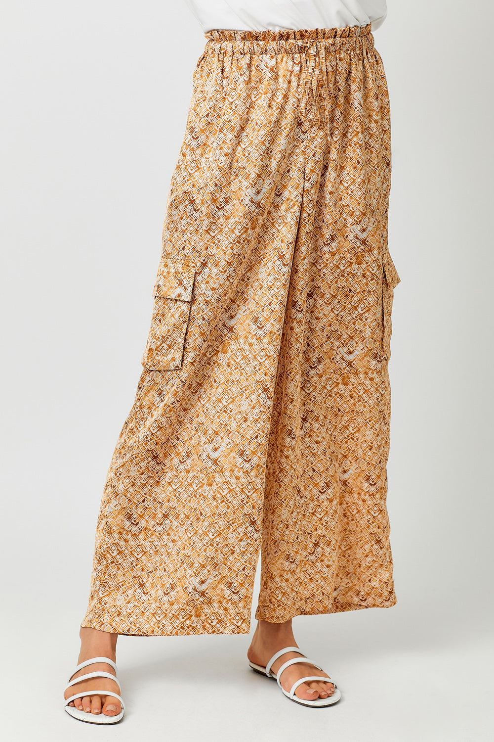 Emerson Satin Printed Cargo Pants