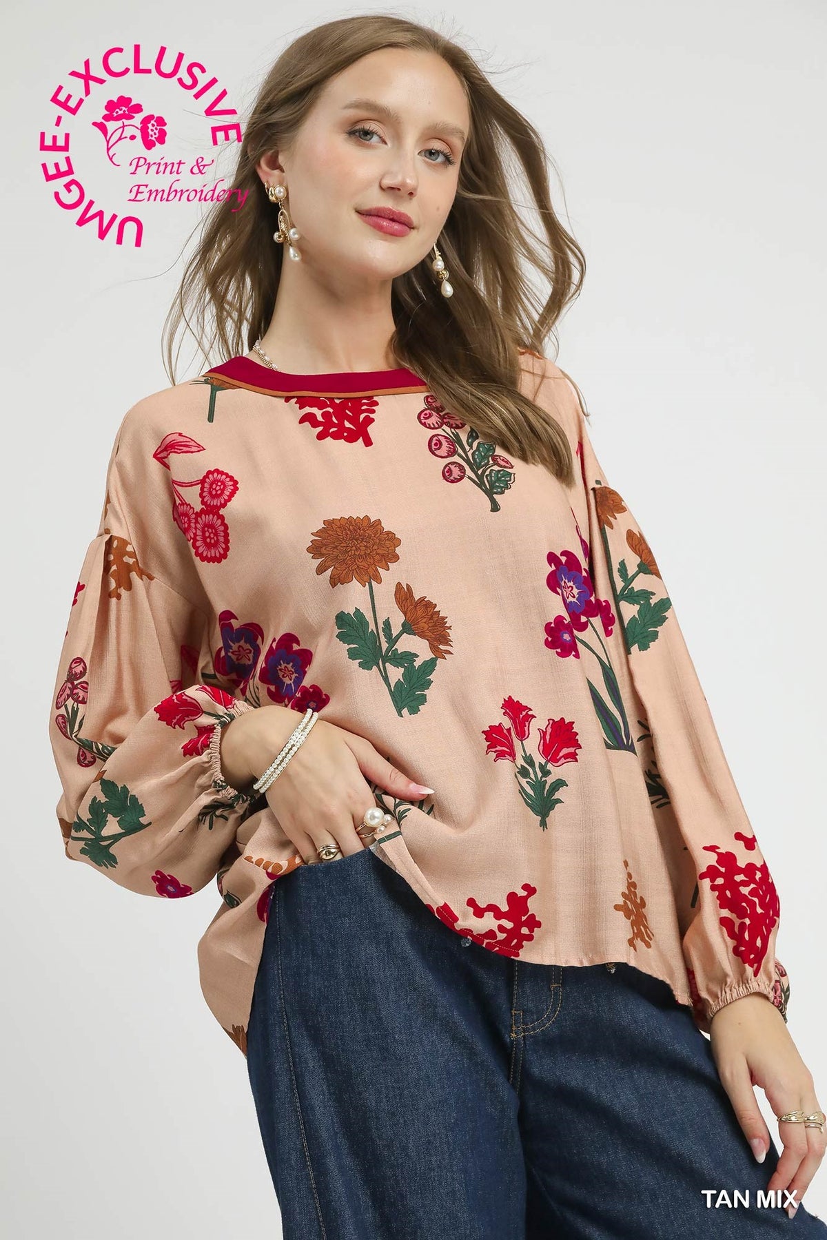 Aurora Mix Floral Print Blouse