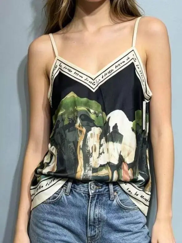Amalfi Coast Cami Top | Black