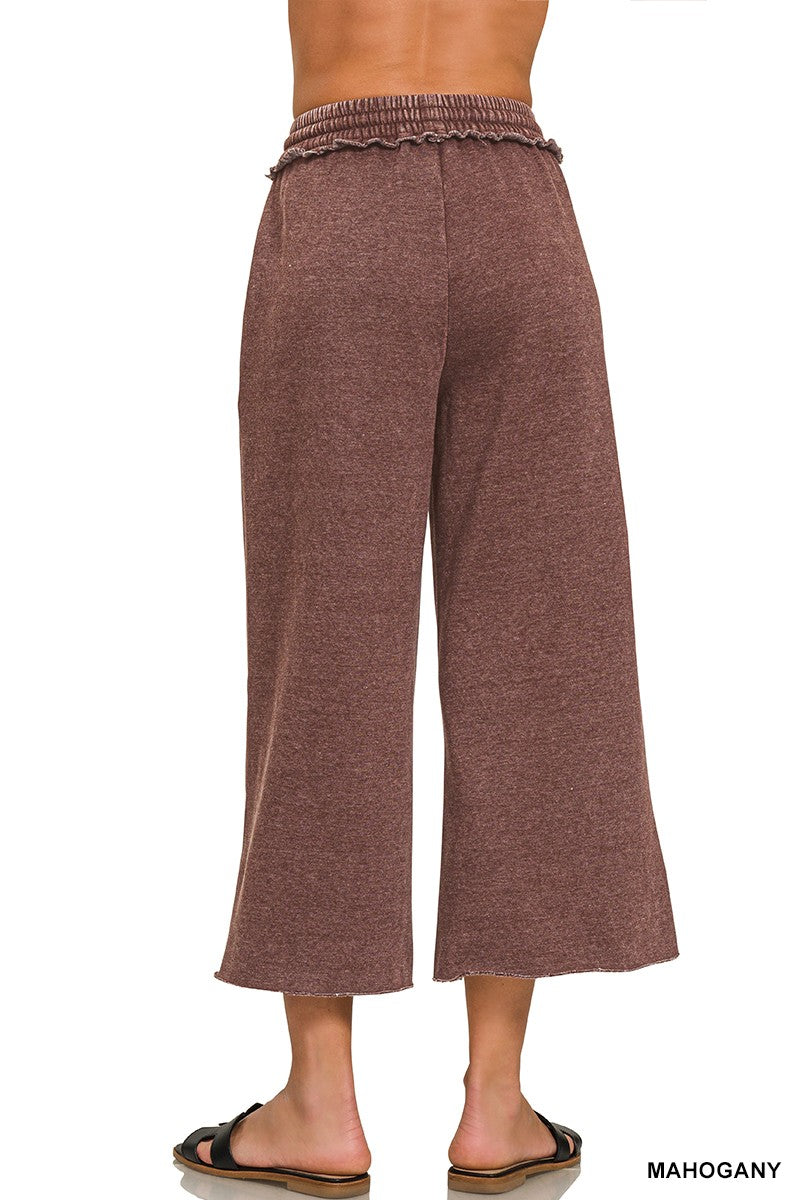 Acid Wash Palazzo Pants | Mahogany