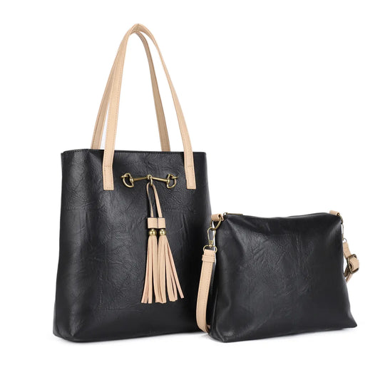 Jane Two in One Tote | Black