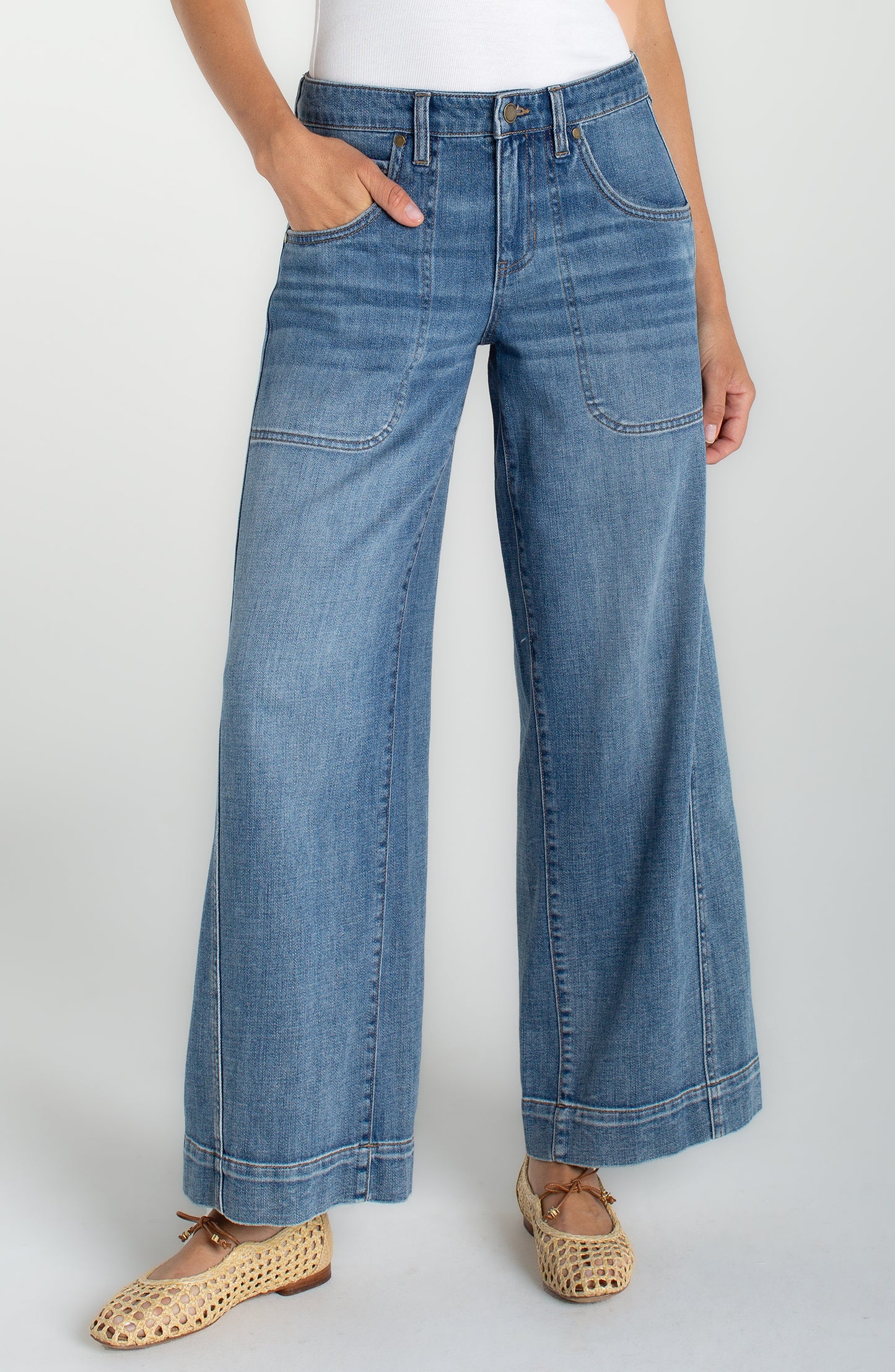 Liverpool Stride Wide Leg W/ Utility Details | Culver City
