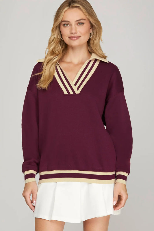 Darcy Jersey Stripe Pullover