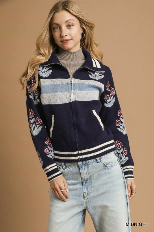 Isabella Floral Zip Up