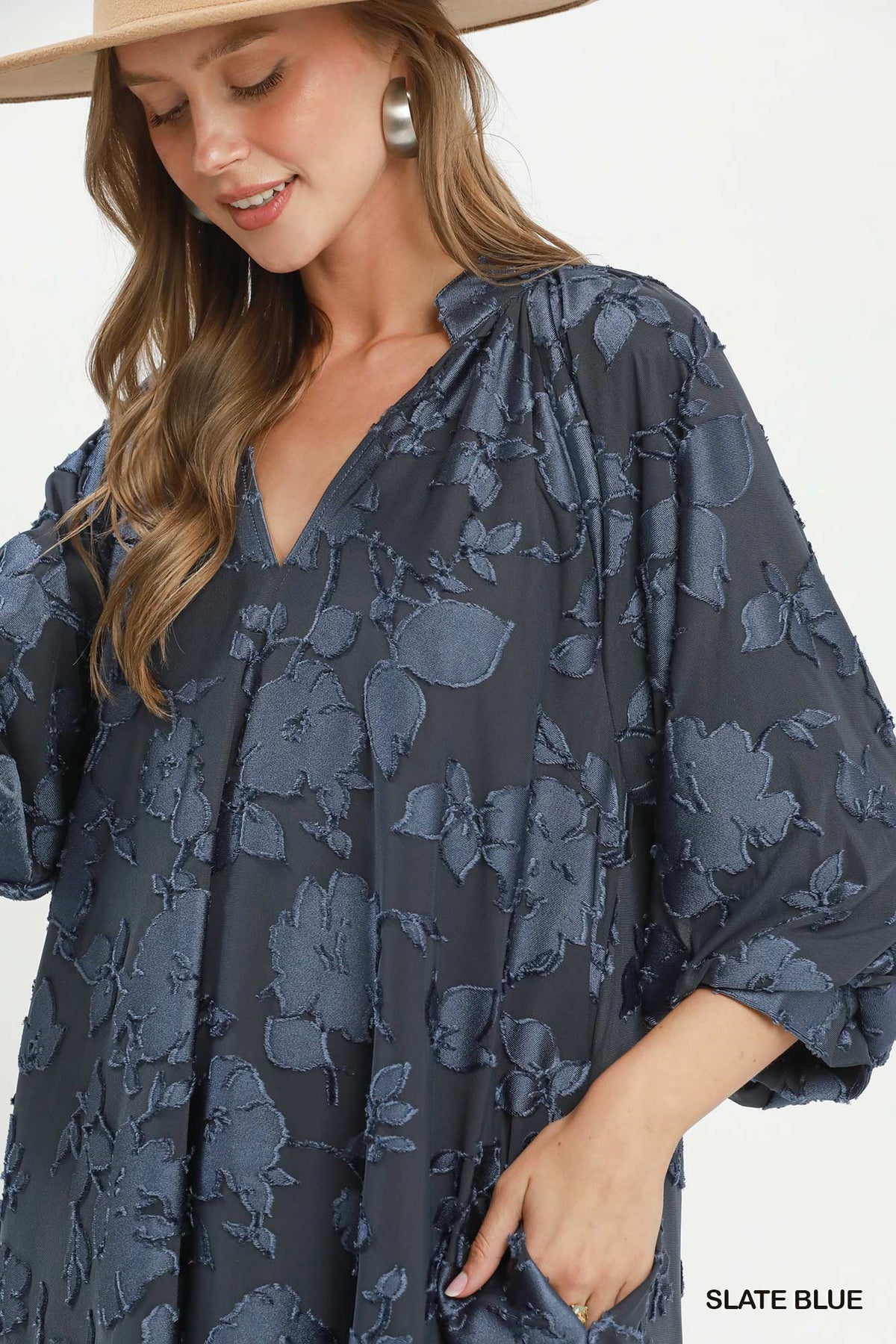 Bella Velvet Floral Textured Dress