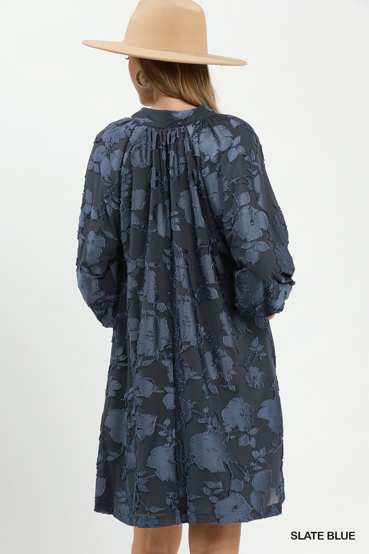 Bella Velvet Floral Textured Dress