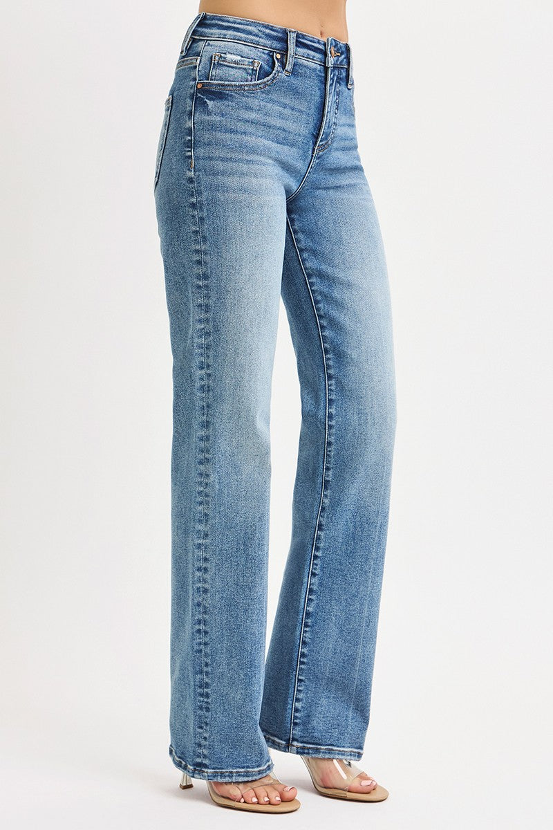 Risen Tummy Control High Rise Straight Jeans | Medium