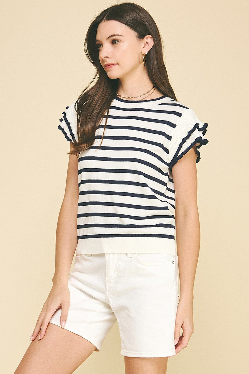 Meredith Stripe Top