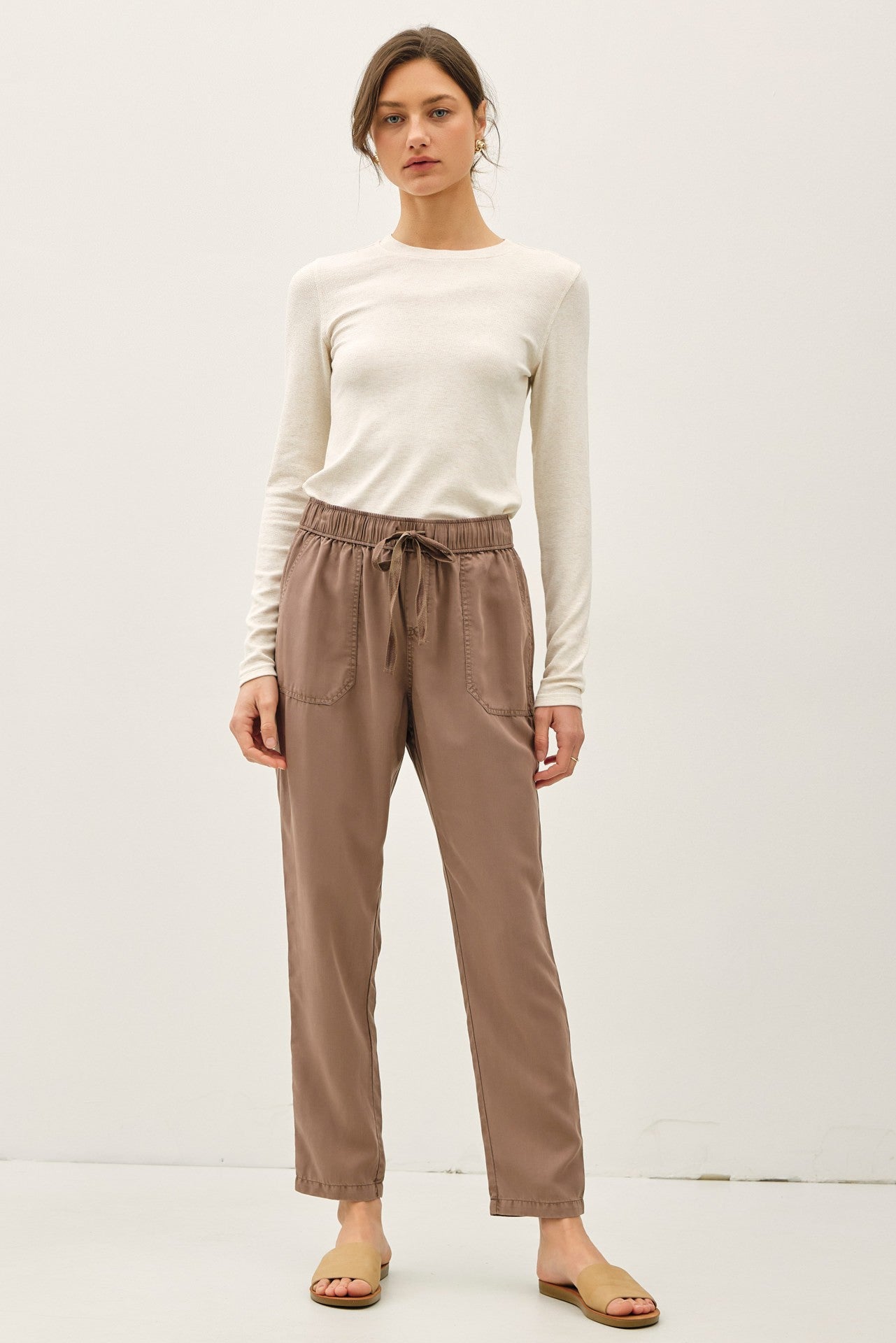 Tencel Tapered Pants | Cocoa